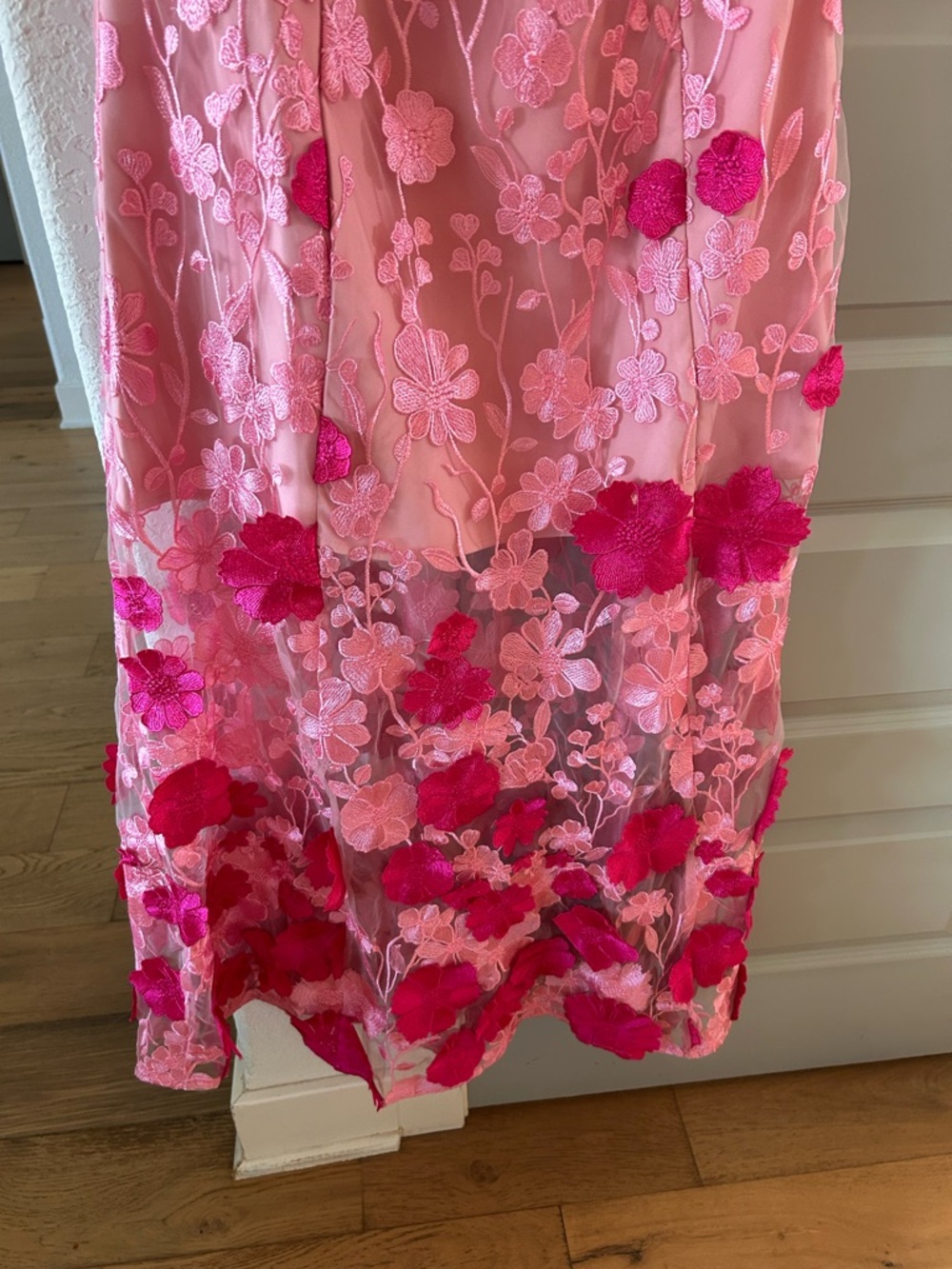 NWT Anthropologie Endless Rose Strapless Floral Appliqué Maxi Dress - Picture 9 of 10